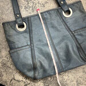 Fossil Vintage Y2K Baby Blue  Leather  Small Hobo Shoulder Bag